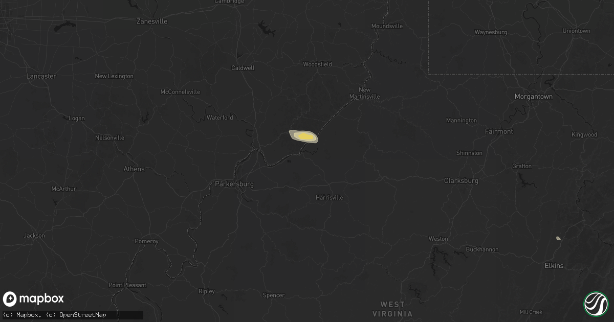 Hail map in Saint Marys, WV on September 3, 2026