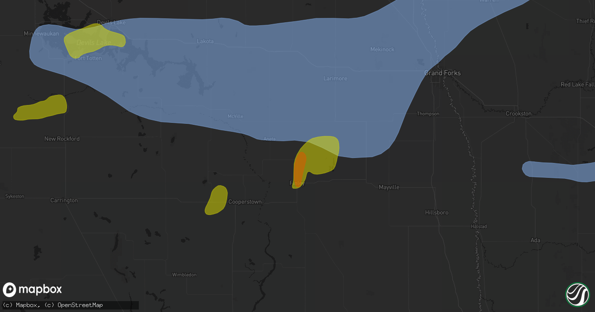 Hail map in Sharon, ND on September 3, 2026