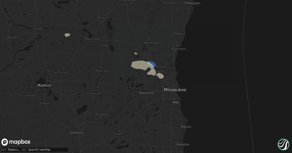 Hail map in Sussex, WI on September 3, 2026