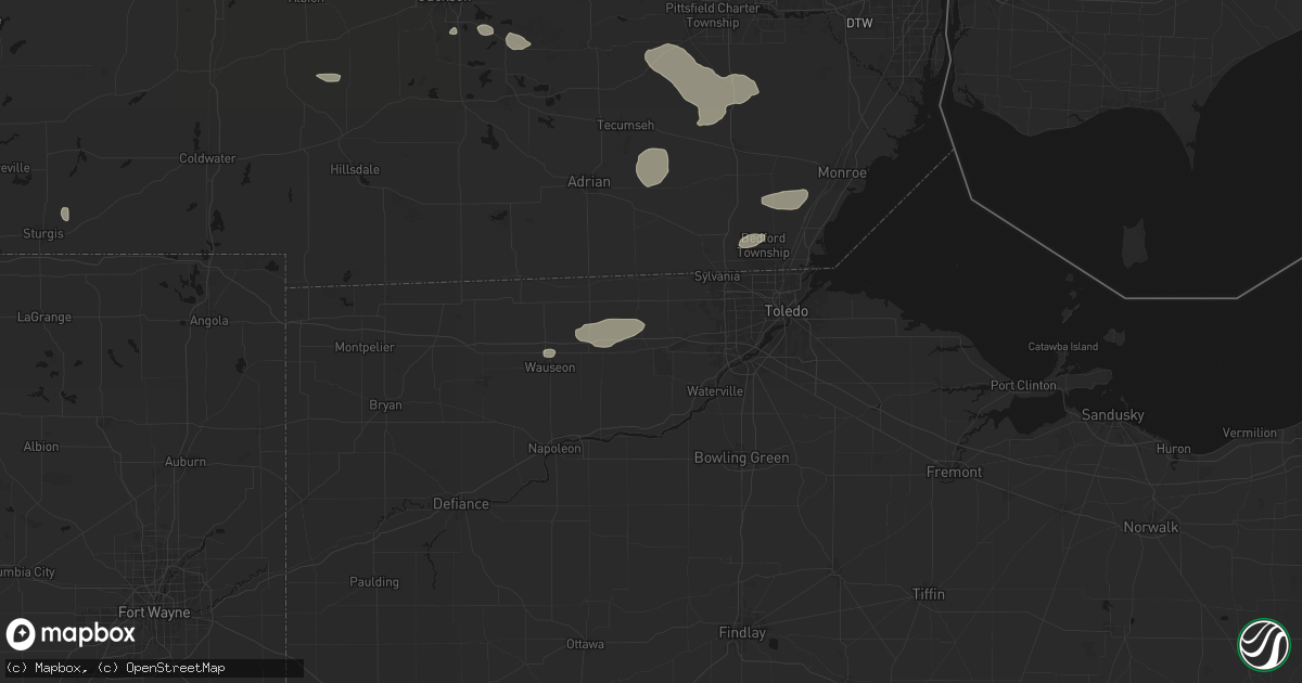 Hail map in Swanton, OH on September 3, 2026