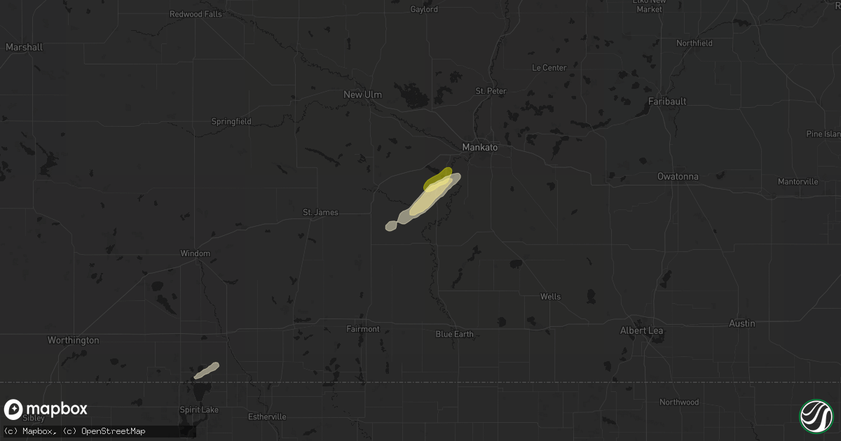 Hail map in Vernon Center, MN on September 3, 2026