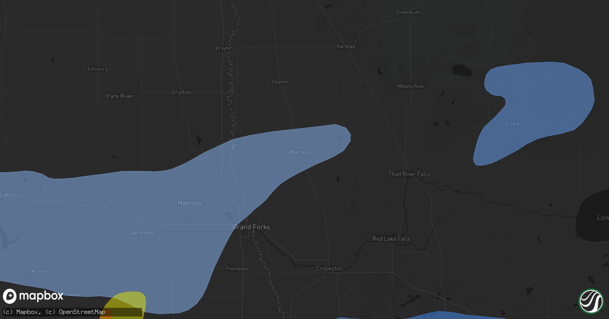 Hail map in Warren, MN on September 3, 2026