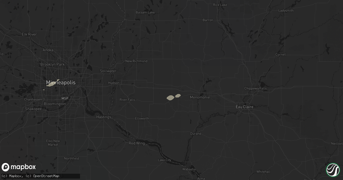 Hail map in Wilson, WI on September 3, 2026