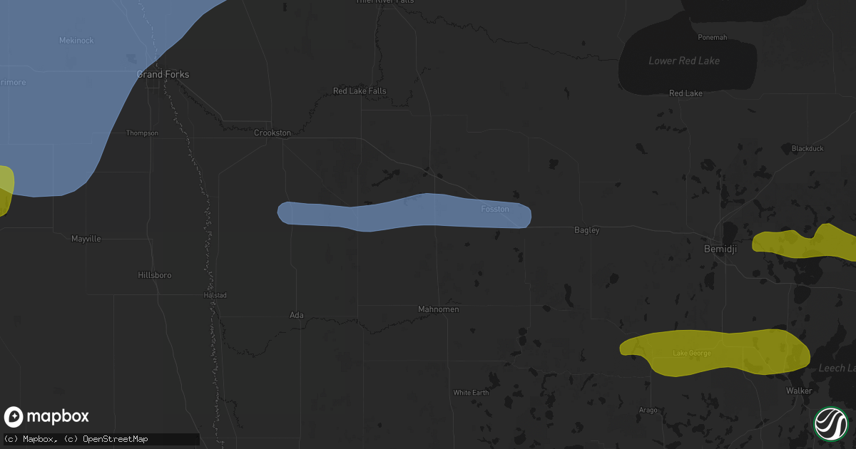 Hail map in Winger, MN on September 3, 2026
