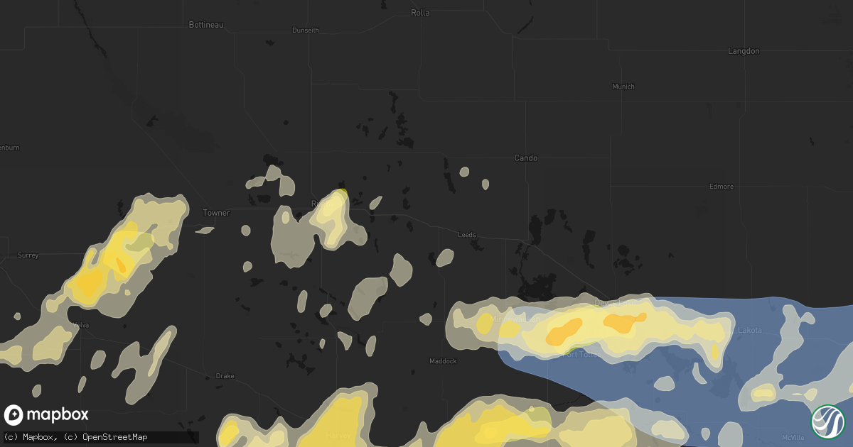 Hail map in York, ND on September 3, 2026