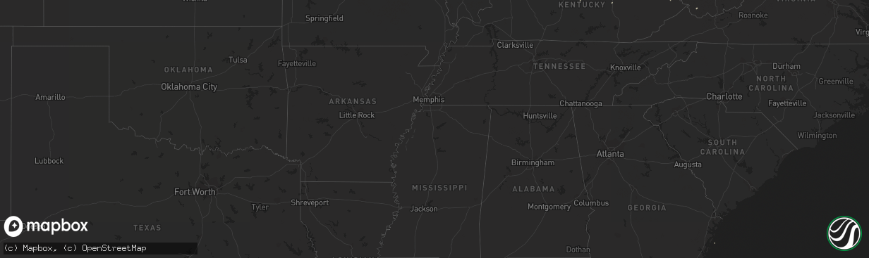 Hail map on September 4, 2011