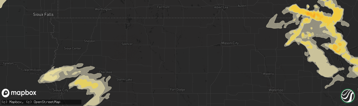 Hail map in Decorah, IA on September 4, 2012