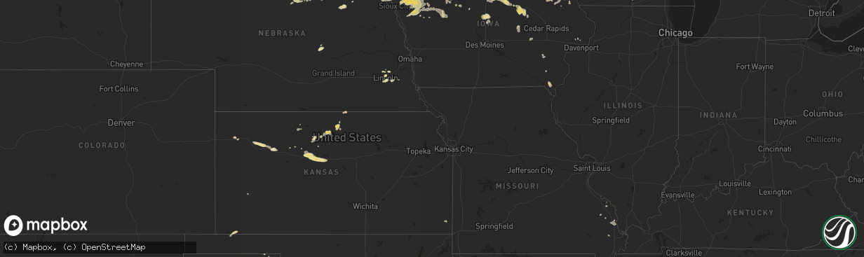 Hail map in Michigan on September 4, 2012