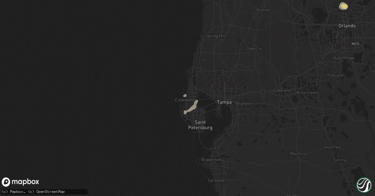 Hail map in Clearwater, FL on September 4, 2013