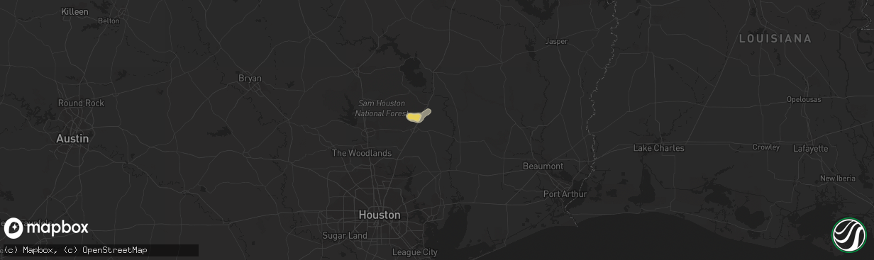 Hail map in Cleveland, TX on September 4, 2013