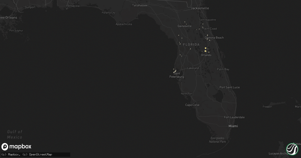 Hail map in Florida on September 4, 2013