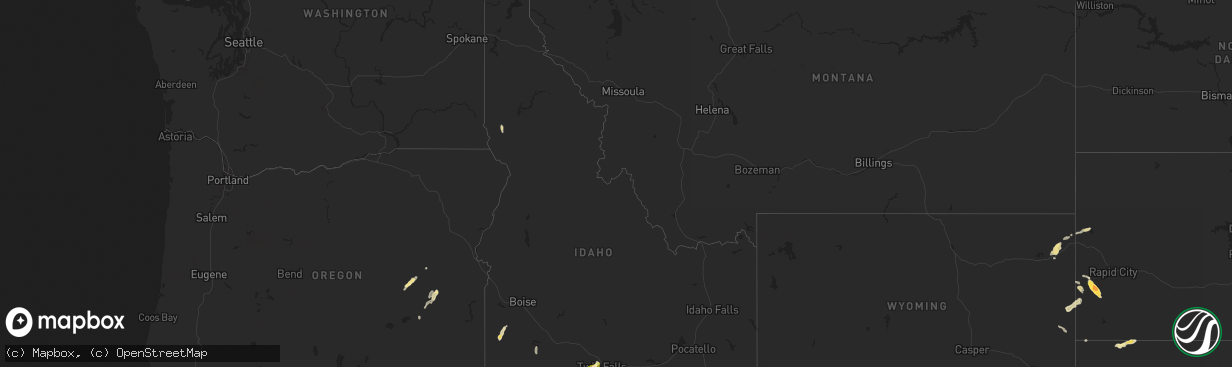 Hail map in Idaho on September 4, 2013