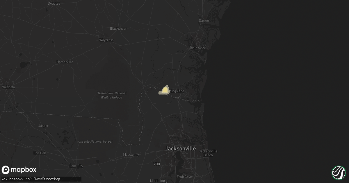 Hail map in Kingsland, GA on September 4, 2013