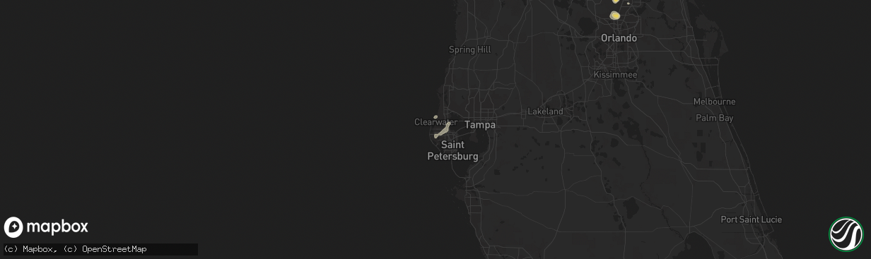 Hail map in Largo, FL on September 4, 2013