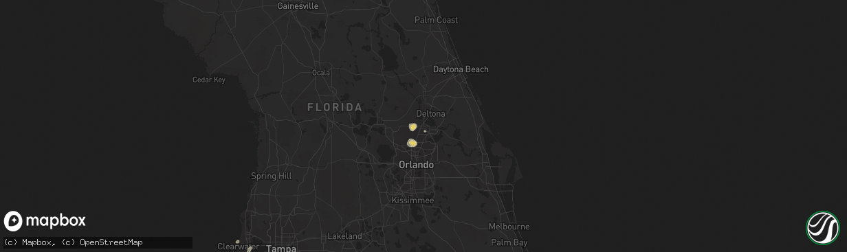 Hail map in Sanford, FL on September 4, 2013