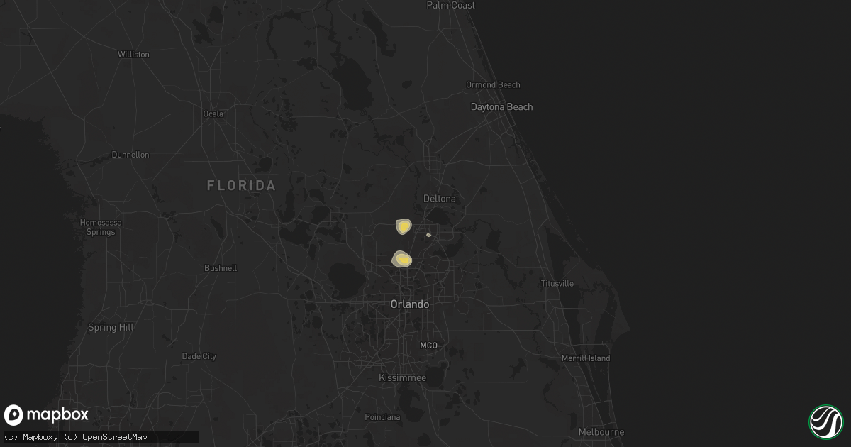 Hail map in Sanford, FL on September 4, 2013