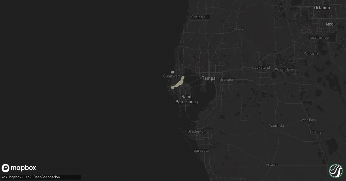 Hail map in Seminole, FL on September 4, 2013