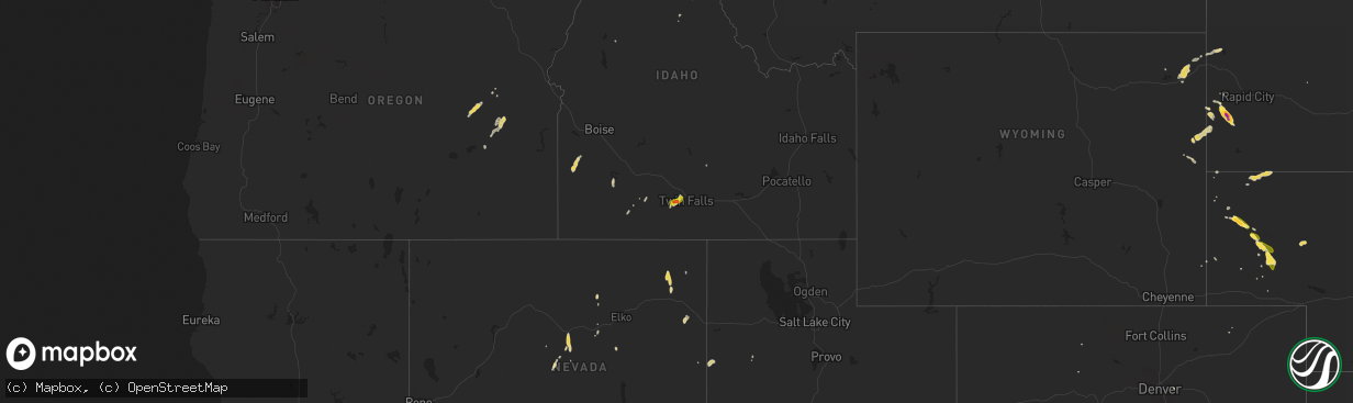 Hail map on September 4, 2013