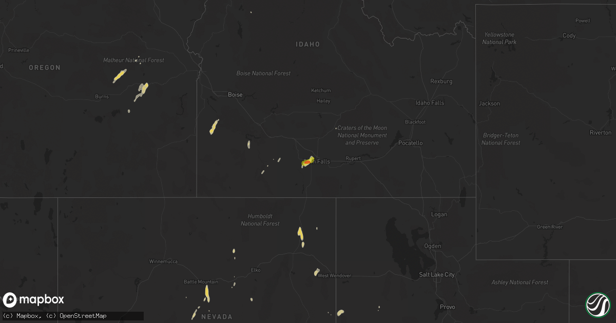 Hail map on September 4, 2013