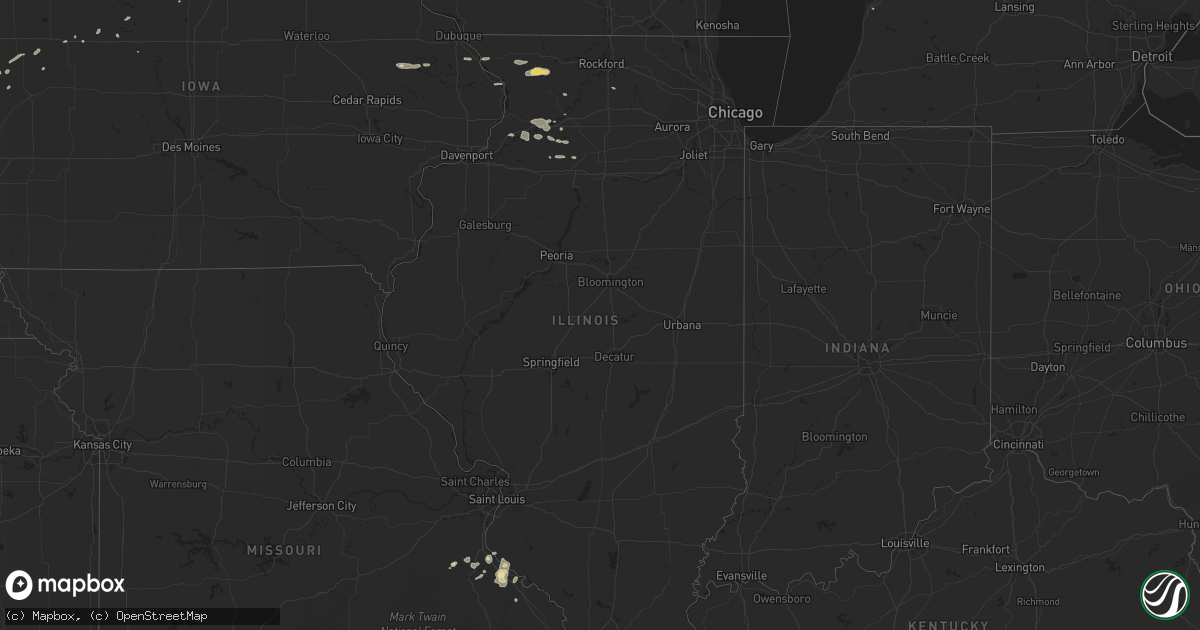 Hail map in Illinois on September 4, 2014