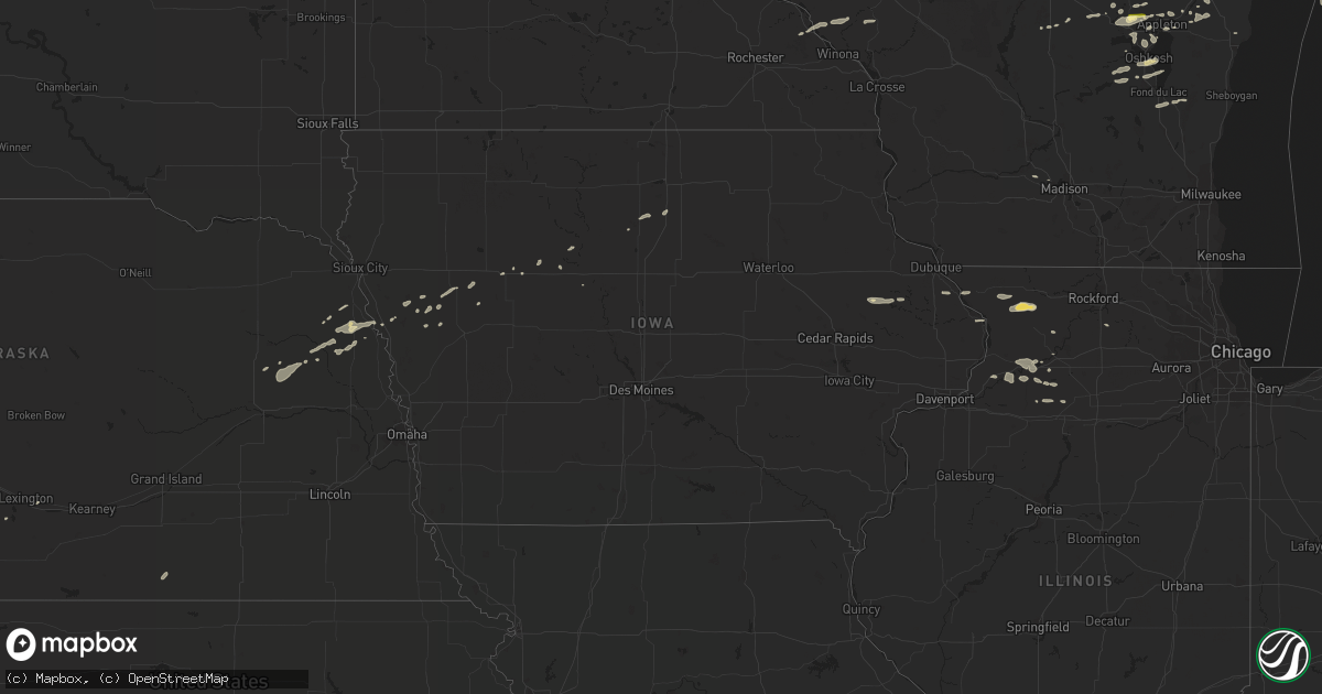 Hail map in Iowa on September 4, 2014