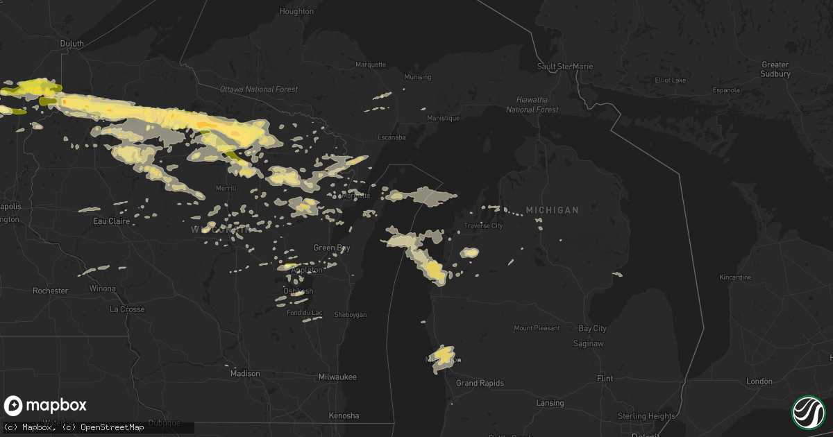 Hail map in Michigan on September 4, 2014