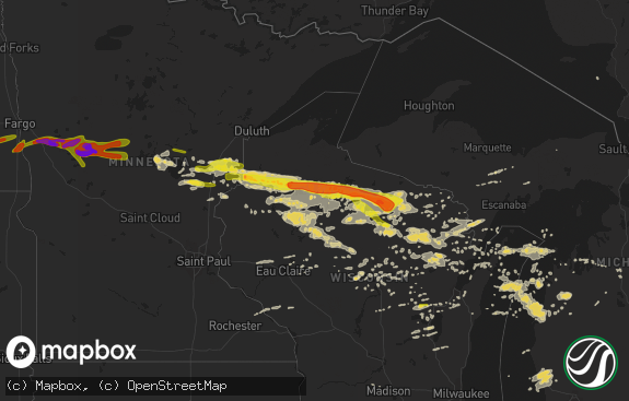 Hail map preview on 09-04-2014