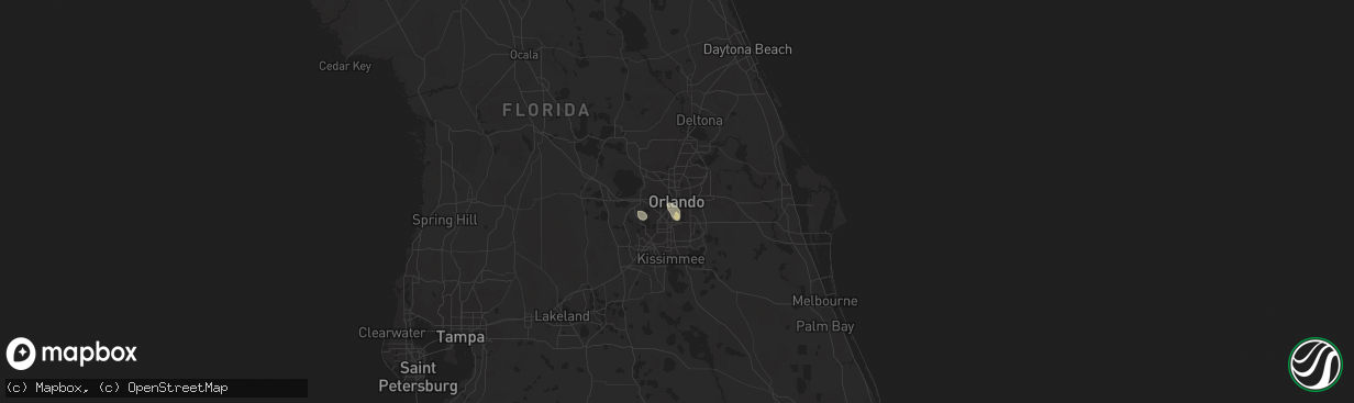 Hail map in Orlando, FL on September 4, 2015