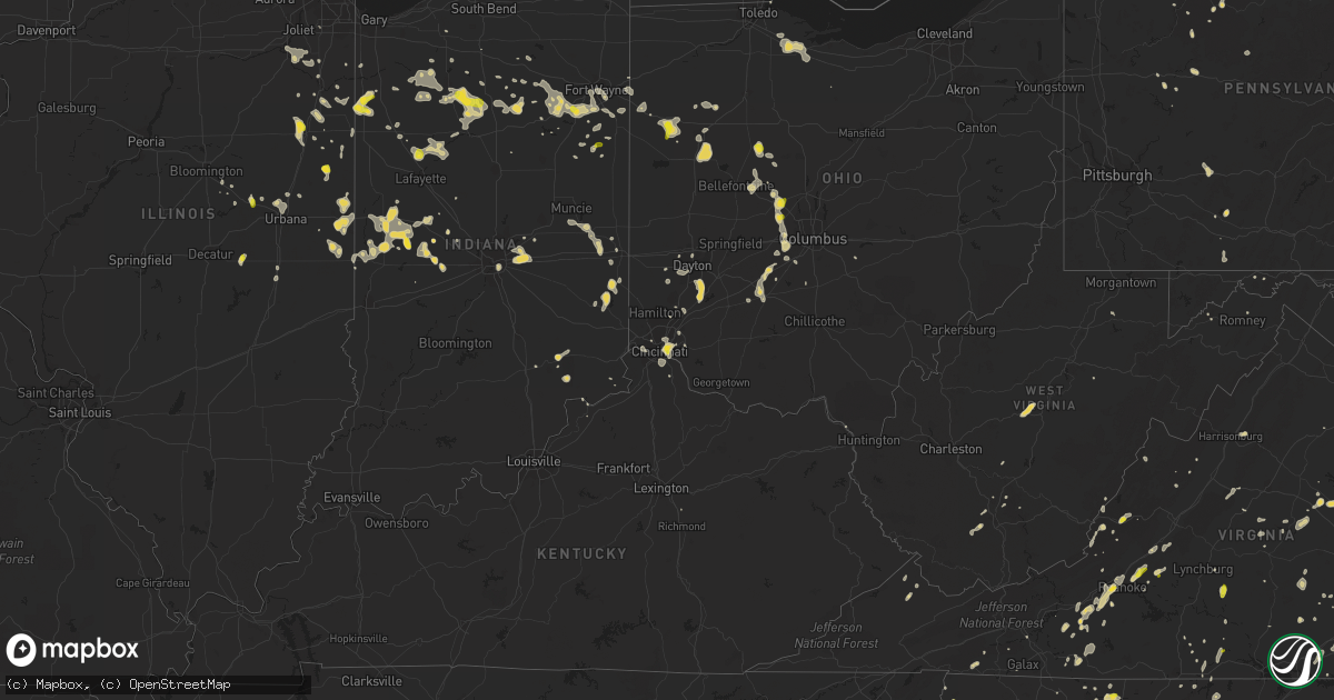 Hail map on September 4, 2015