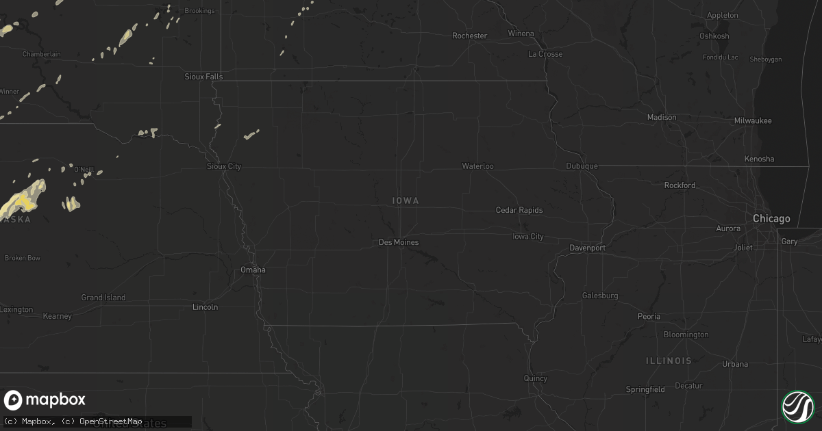 Hail map in Iowa on September 4, 2016