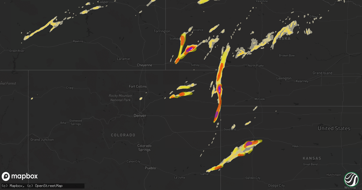Hail map on September 4, 2016
