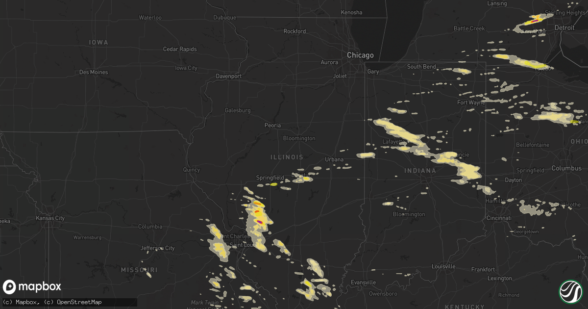 Hail map in Illinois on September 4, 2017