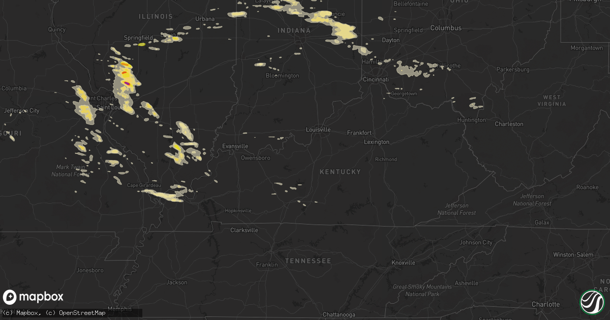 Hail map in Kentucky on September 4, 2017