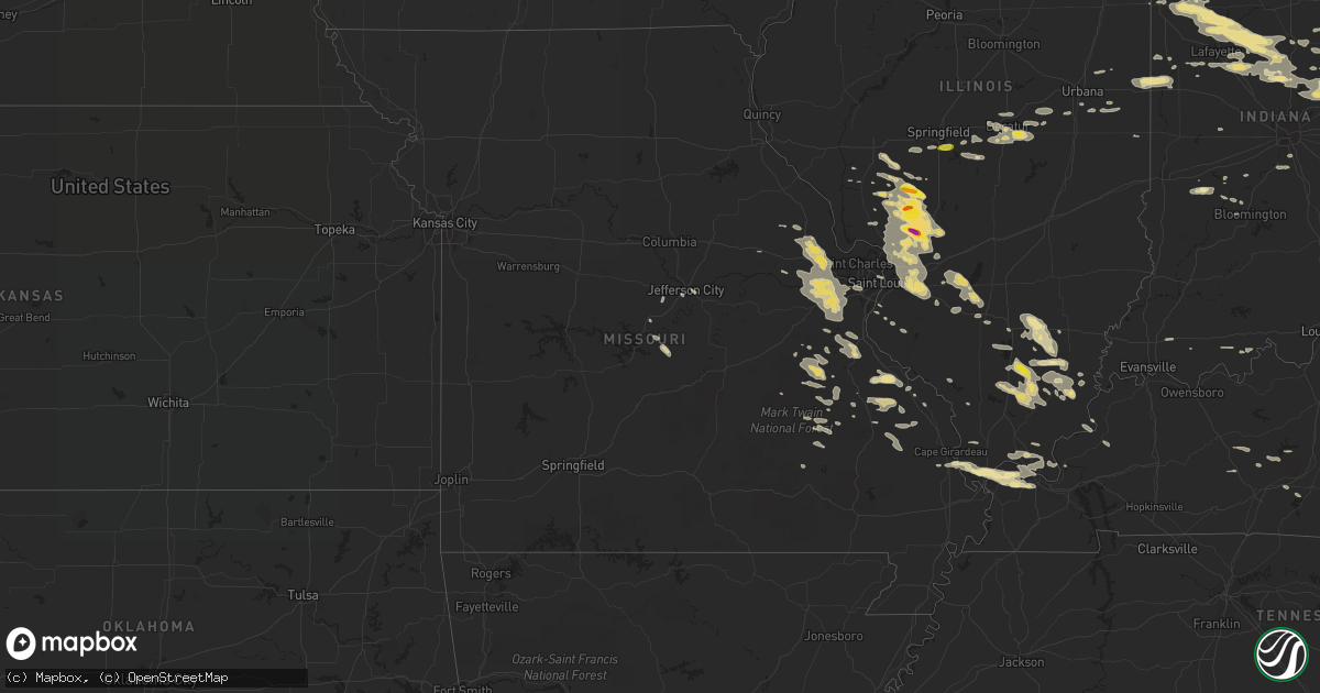 Hail map in Missouri on September 4, 2017