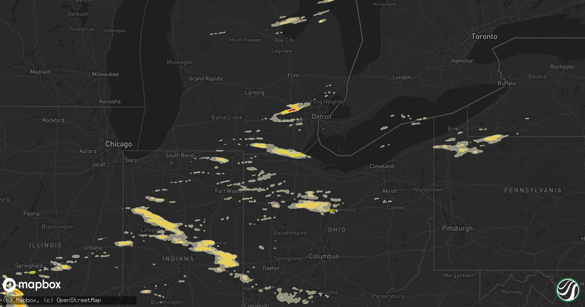 Hail map on September 4, 2017