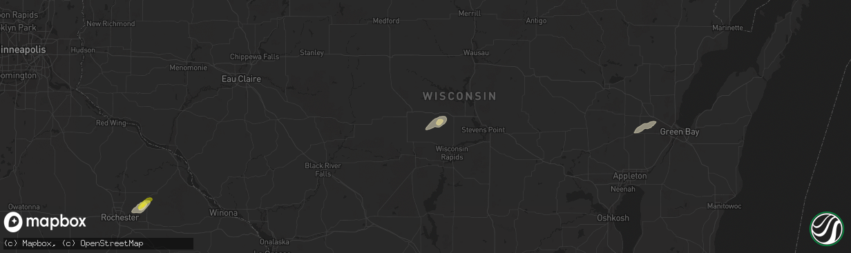 Hail map in Arpin, WI on September 4, 2018