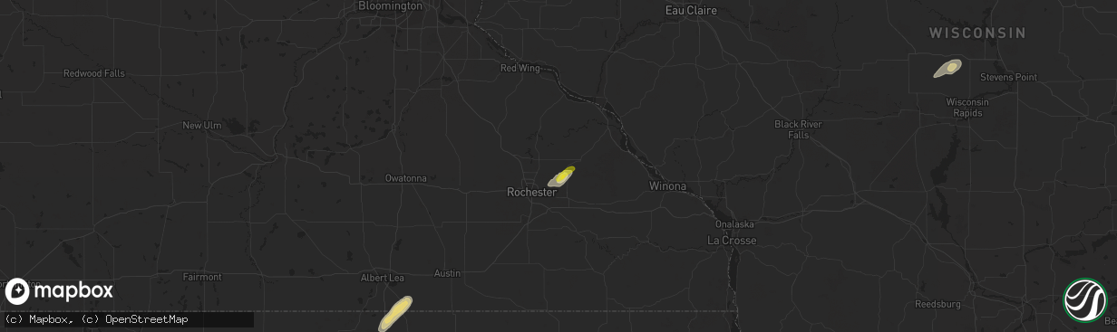 Hail map in Elgin, MN on September 4, 2018