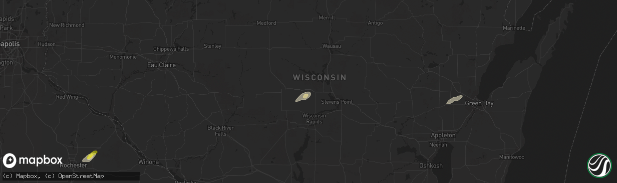 Hail map in Milladore, WI on September 4, 2018