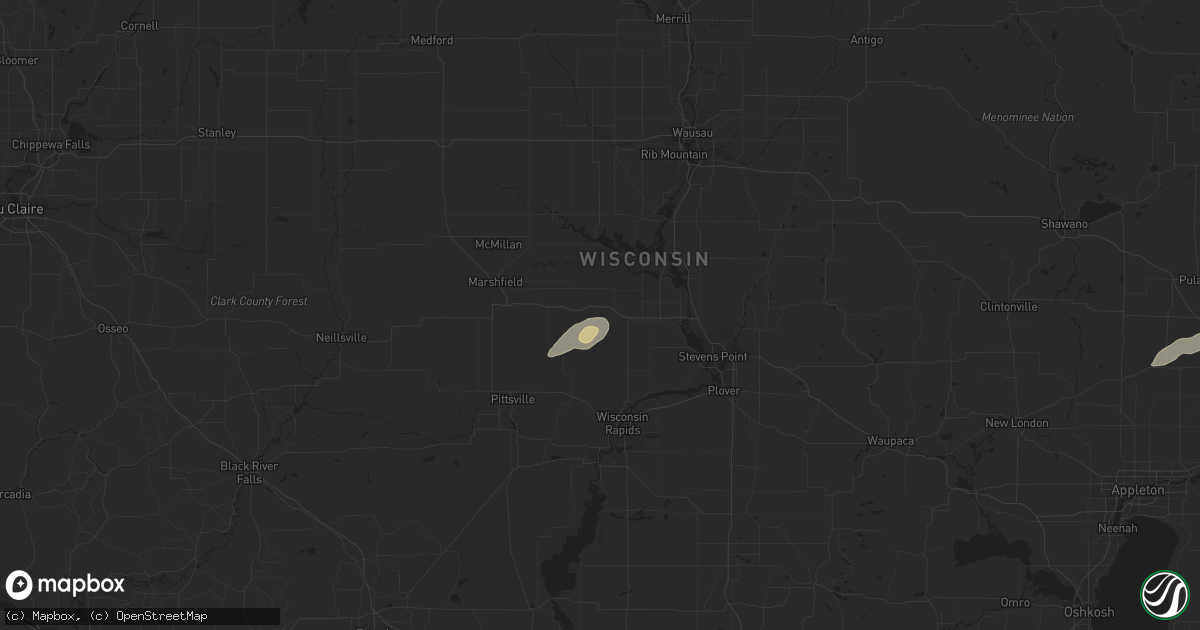 Hail map in Milladore, WI on September 4, 2018