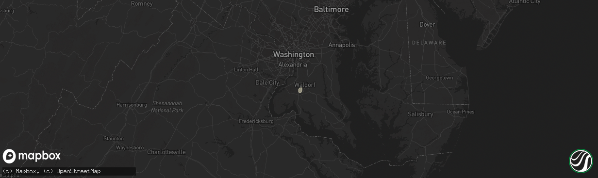 Hail map in White Plains, MD on September 4, 2018