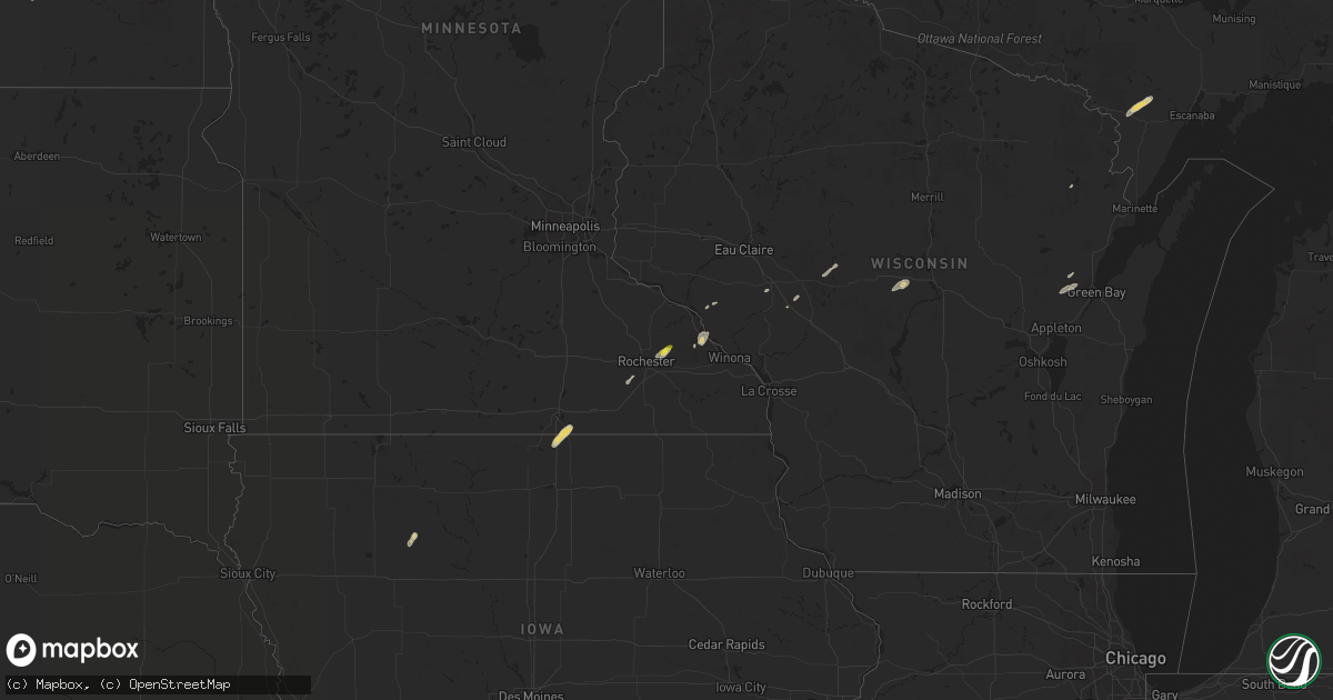 Hail map on September 4, 2018