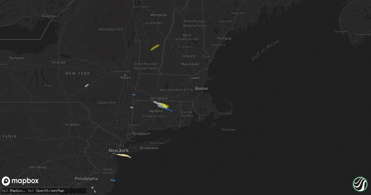 Hail map in Connecticut on September 4, 2019