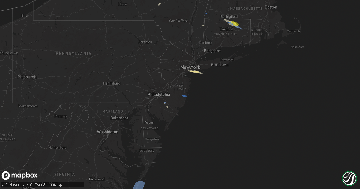 Hail map in New Jersey on September 4, 2019