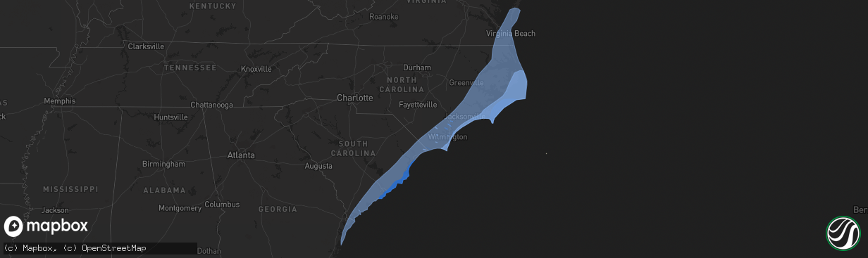 Hail map on September 4, 2019