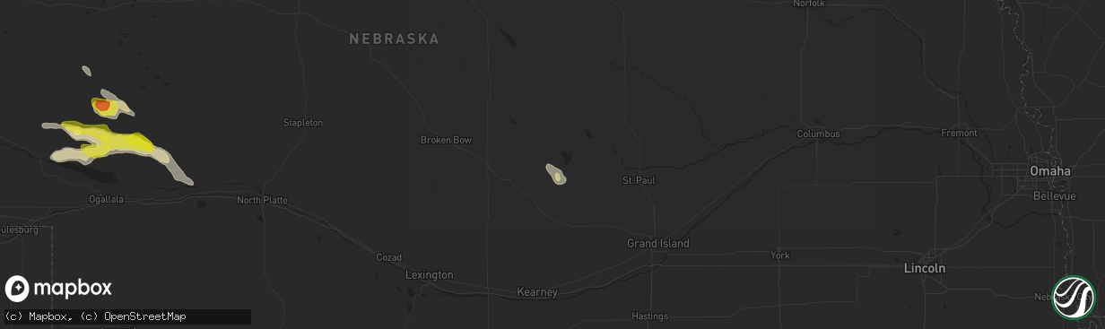 Hail map in Loup City, NE on September 4, 2021