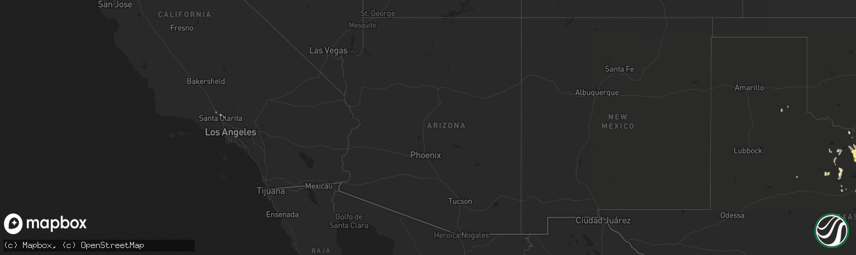 Hail map in Arizona on September 4, 2022