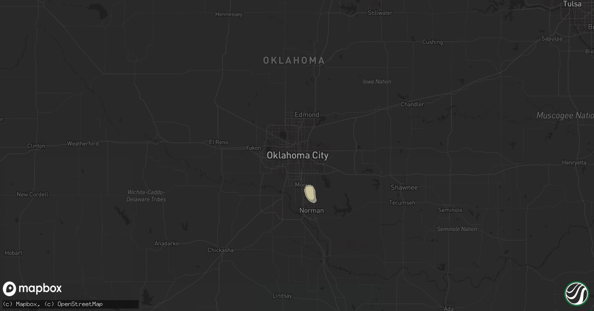 Hail map in Oklahoma City, OK on September 4, 2022