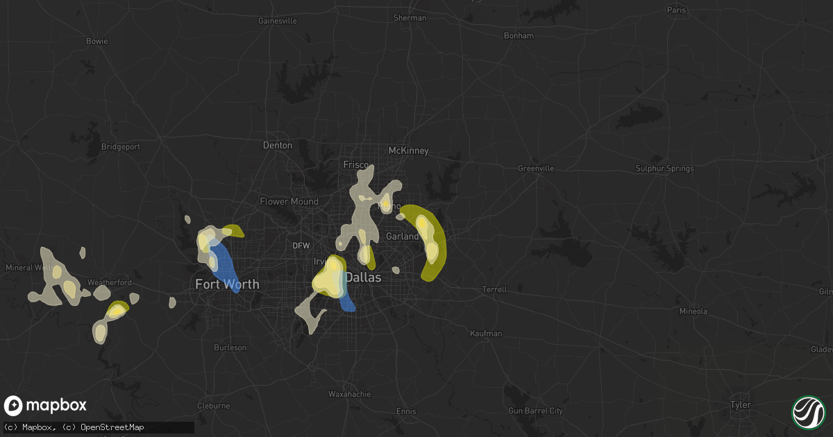 Hail map in Sachse, TX on September 4, 2022