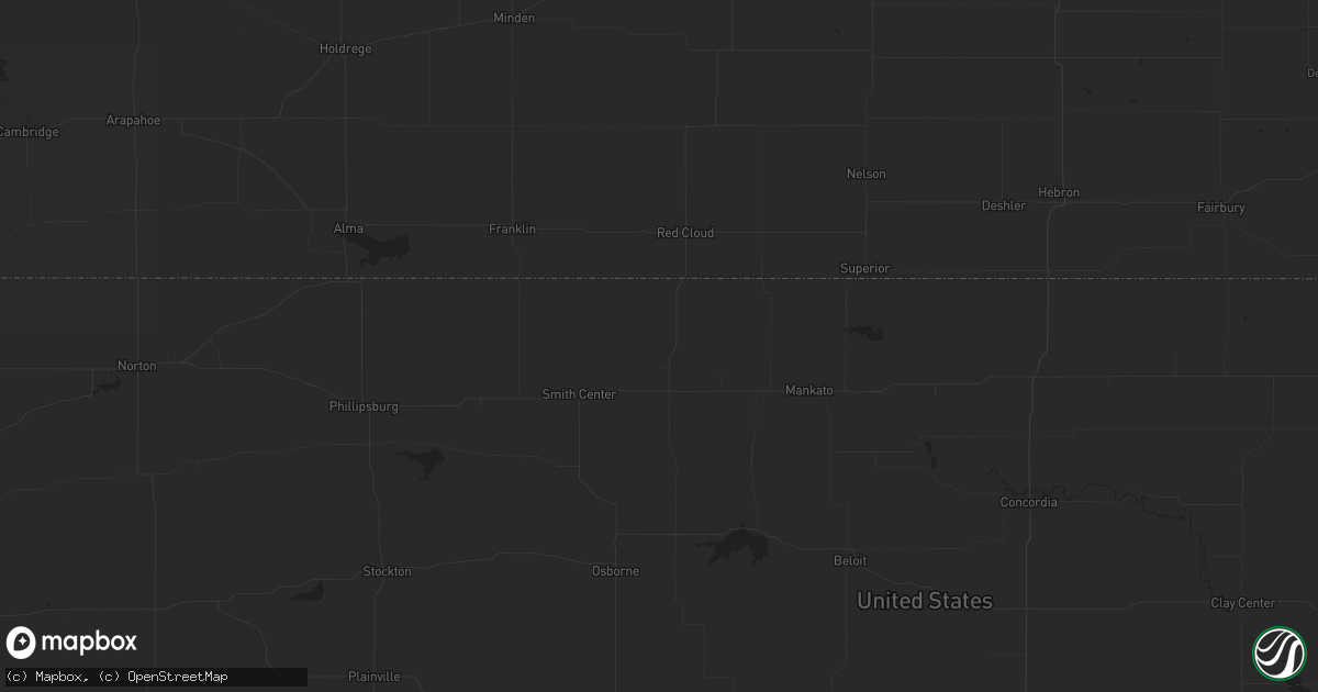 Hail map in Havana, AR on September 4, 2023