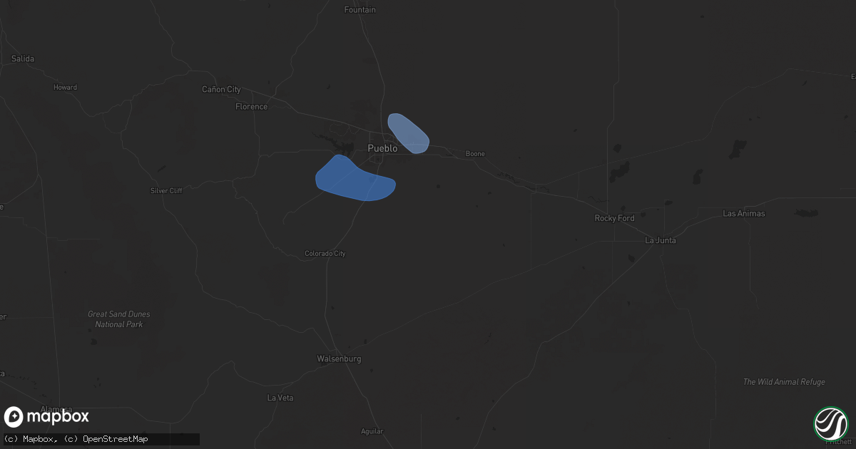 Hail map in Avondale, CO on September 4, 2024